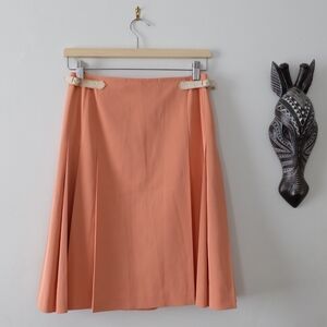 Vintage Burberry Blue Label Peach A-Line Skirt, Size 38